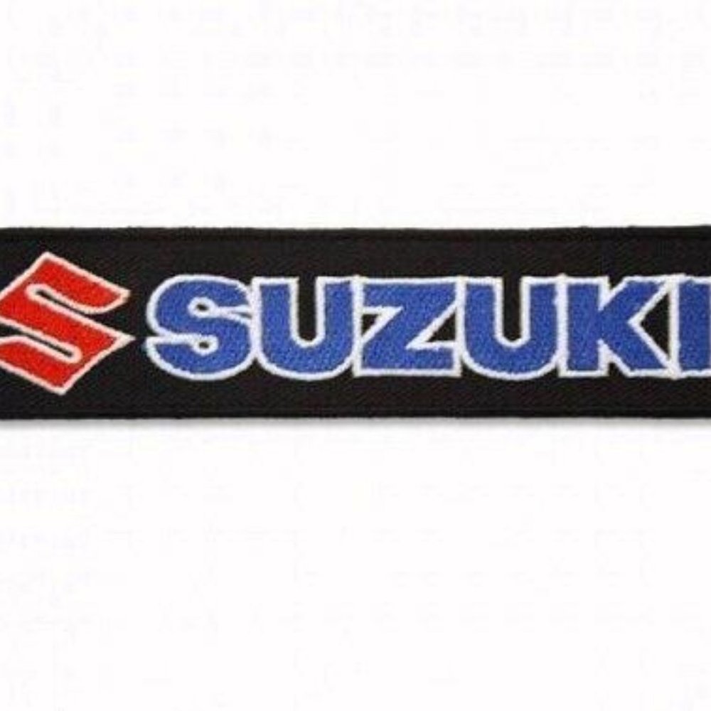 Suzuki Logo Black Iron-On Sew-On Patch NEW